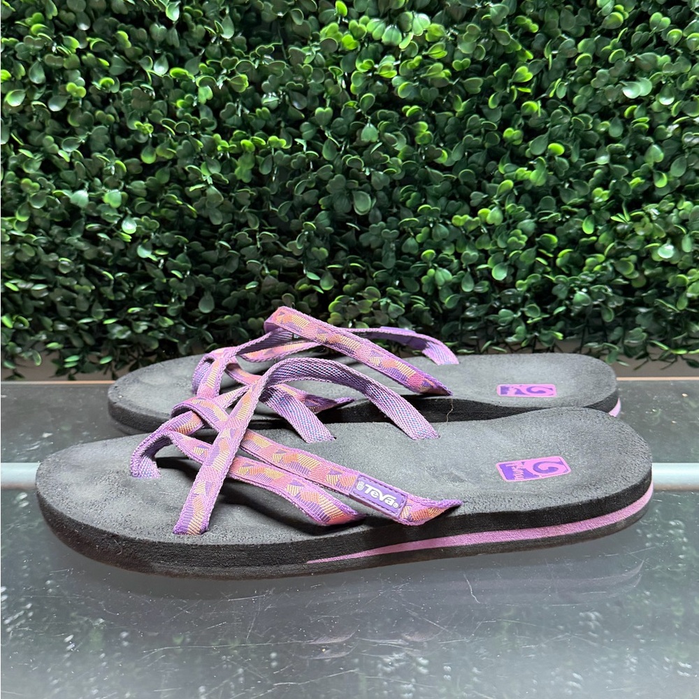Teva Purple Multi-Strap Slide Sandals